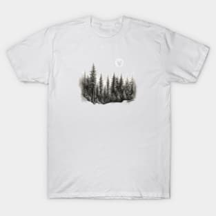 Forest And The Moon In The Night T-Shirt